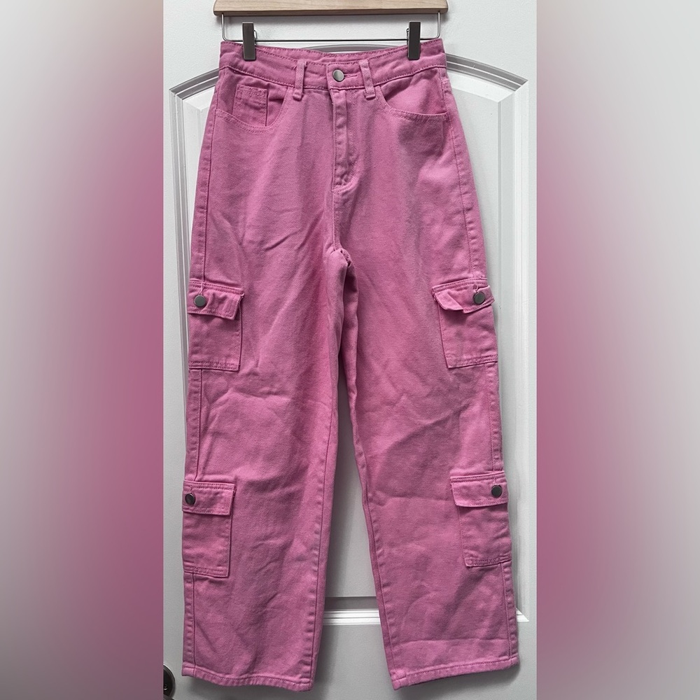 NWOT SHEIN Cargo Jeans, Pink, SP